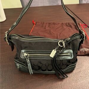 Vintage black Hobo Coach Signature Purse